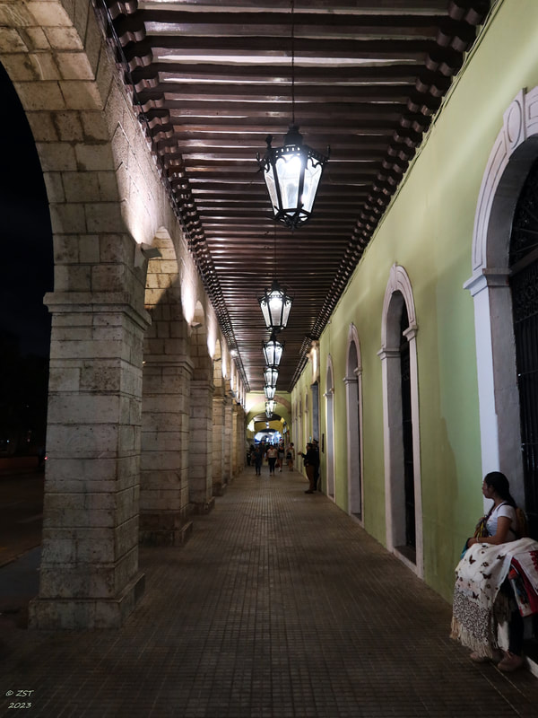 Palacio de Gobierno del Estado de Yucatán, after dark, night shot